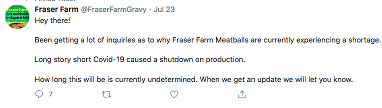Fraser Farm Meatballs response